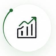 Rising bar chart icon